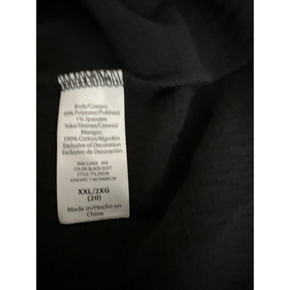 Women’s Black Comfortable 3/4 Sleeve Embroidered Neck And Sleeve Size XXL (20) - Picture 7 of 7